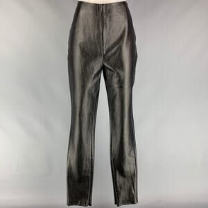 STAND STUDIO Size 4 Tabitha Black Faux Leather Ankle Zips Leggings